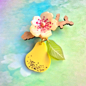 Pear Blossom Brooch by Tatty Devine