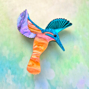 Diving Kingfisher Brooch by Tatty Devine