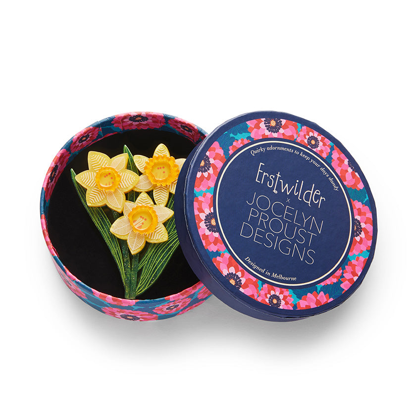 Delightful Daffodils Brooch by Erstwilder