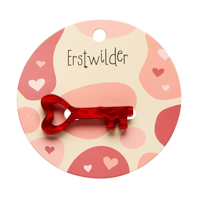 Key To My Heart Simplified Mini Brooch By Erstwilder