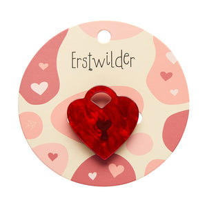 Heart Locket Simplified Mini Brooch By Erstwilder