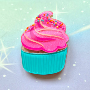 Iced Cupcake Brooch, Erstwilder / Katherine Sabbath