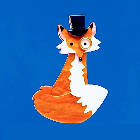 Felix the Fox Brooch by Erstwilder