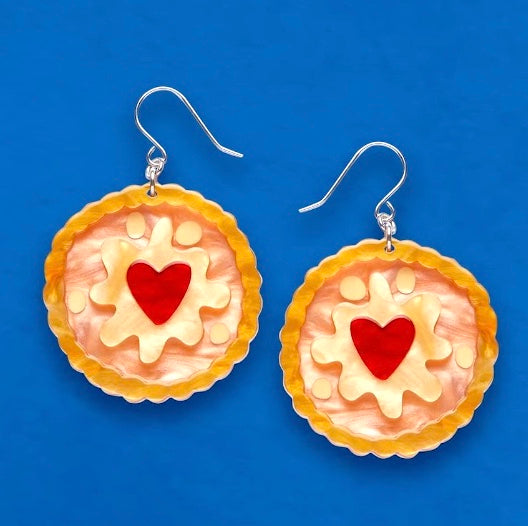 Jammie Dodger Drop Earrings by Erstwilder