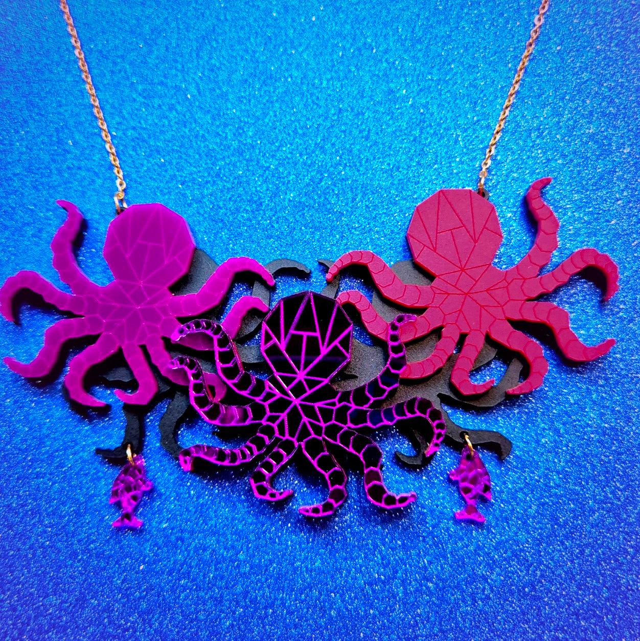 Octopus Necklace (Purple) by Little Geraldine