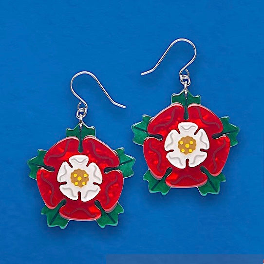 Tudor Rose Drop Earrings by Erstwilder