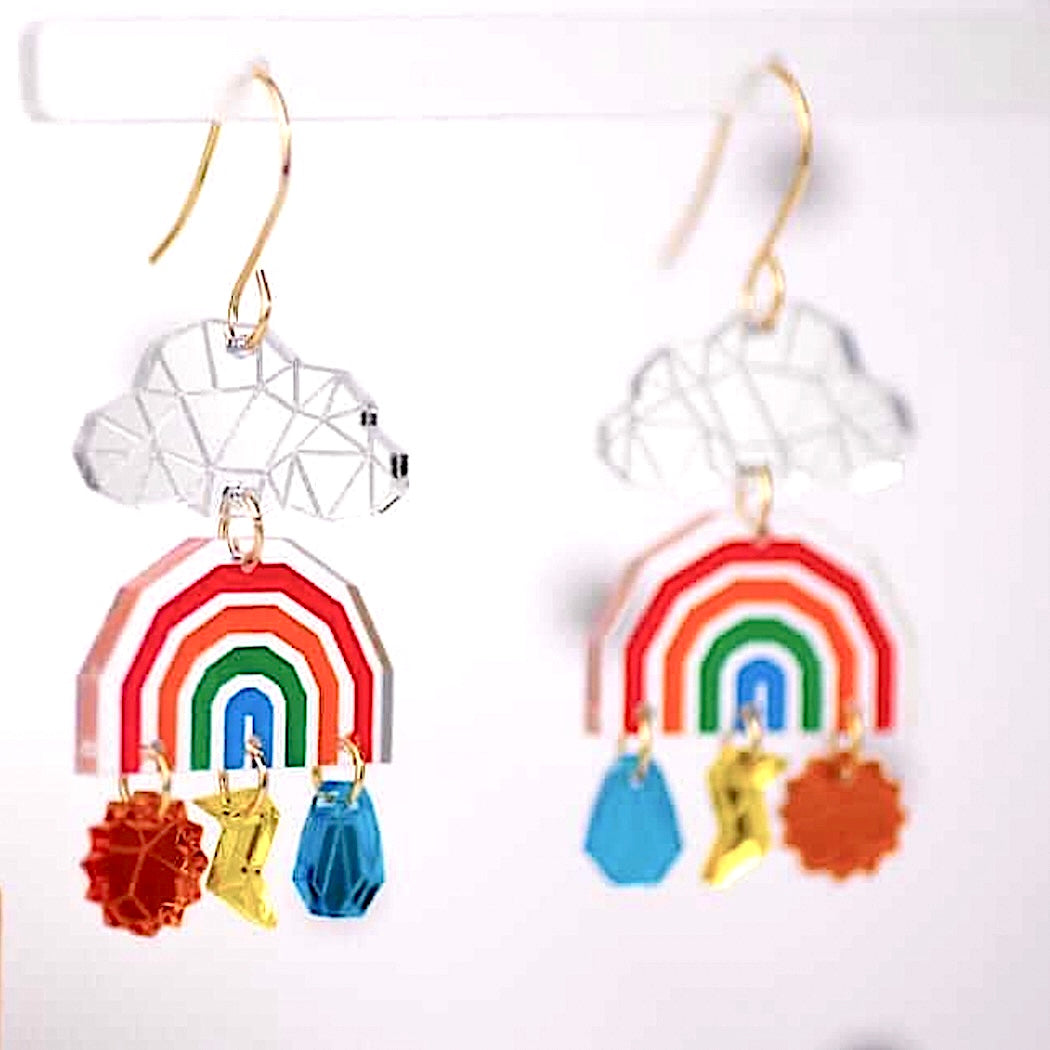 Any Weather Rainbow Earrings by Little Geraldine