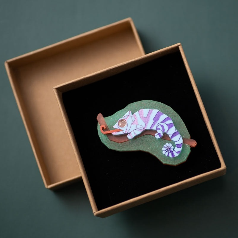 Chameleon Brooch by Little Geraldine