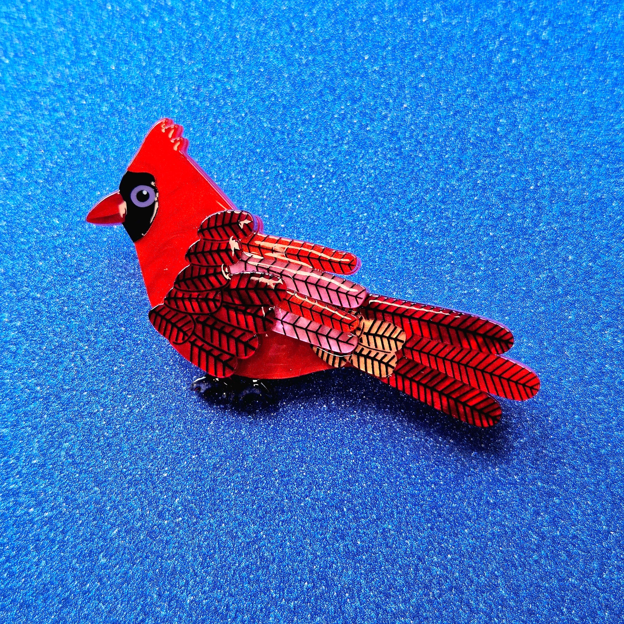 Crimson Cardinal Brooch by Erstwilder