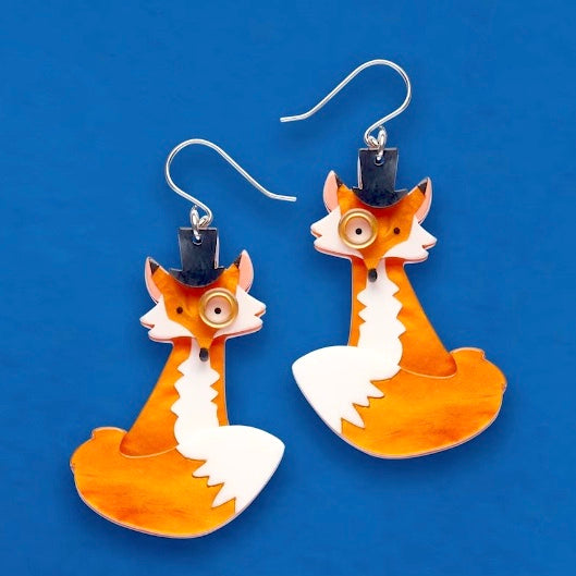 Felix the Fox Drop Earrings by Erstwilder