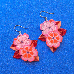 Halcyon Hibiscus Drop Earrings by Erstwilder