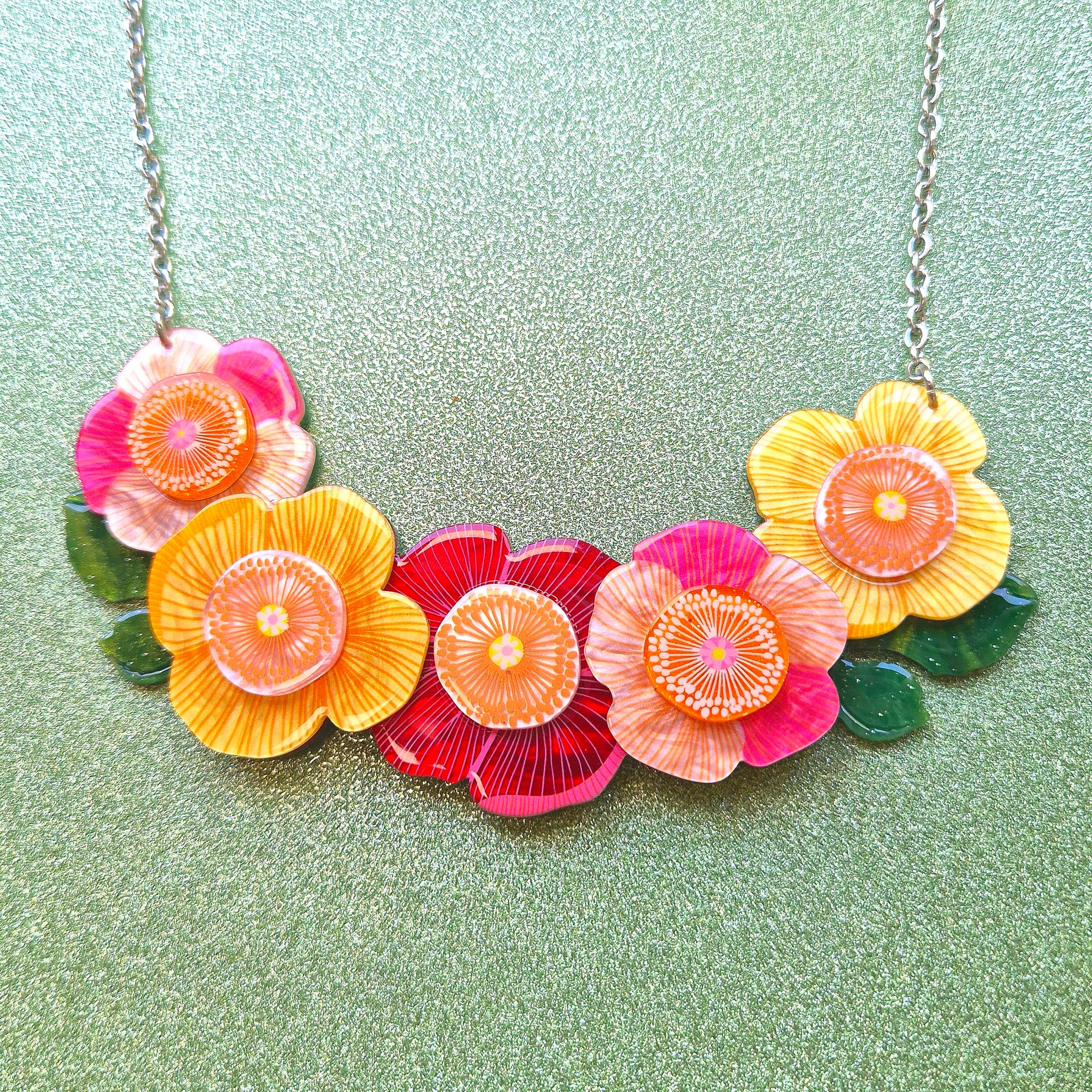 Pretty Poppies Necklace by Erstwilder