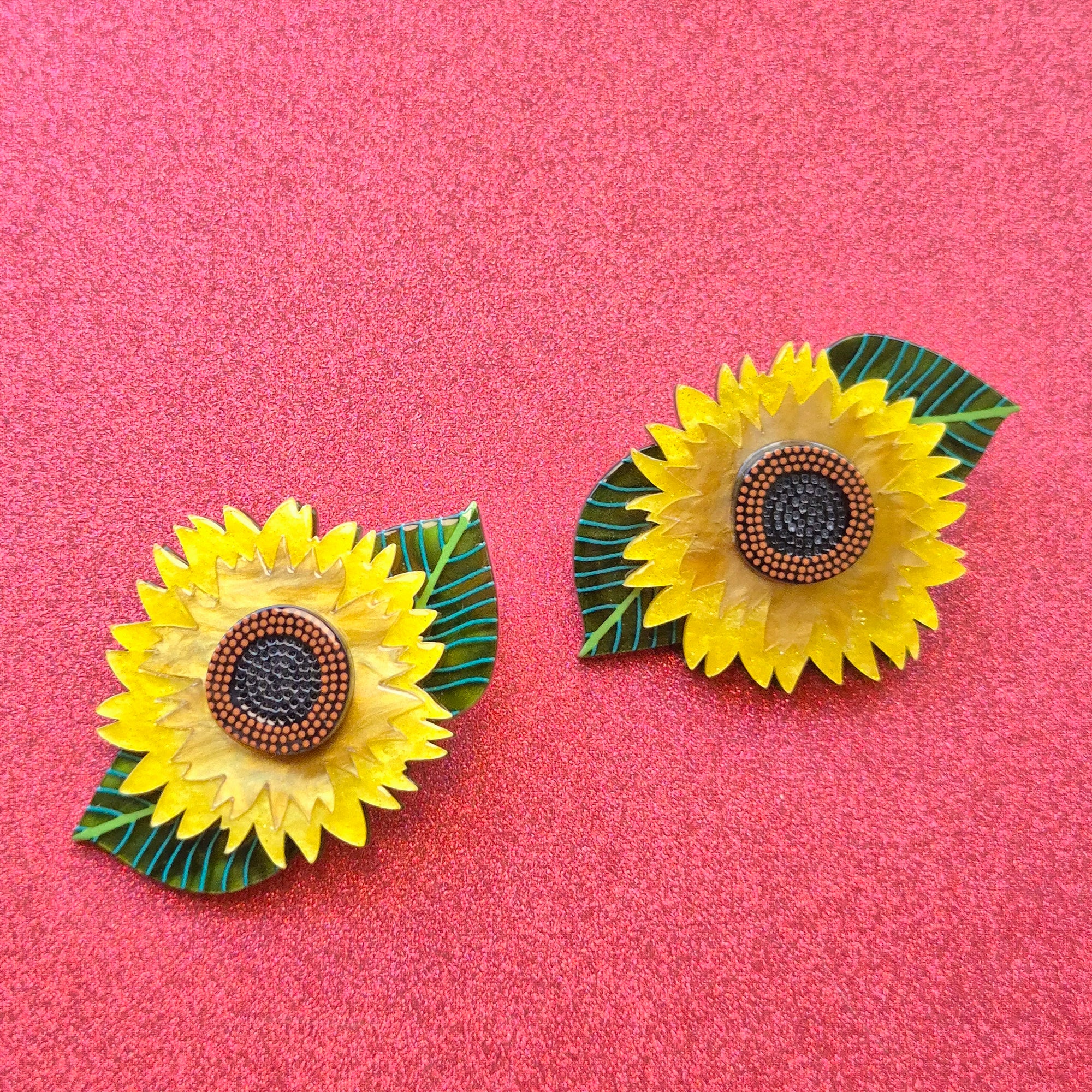 Sunshine and Smiles Hair Clips Set - 2 piece by Erstwilder