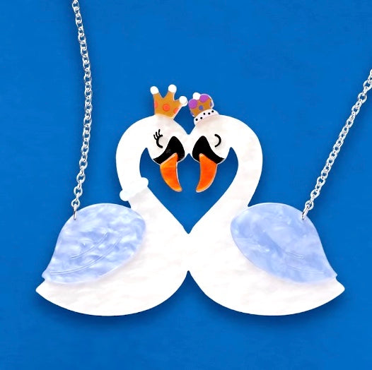 Swan Love Necklace by Erstwilder