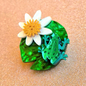 Waterlily Small Brooch by Little Moose