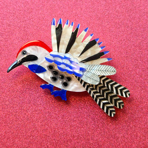 Wondrous Woodpecker Brooch by Erstwilder