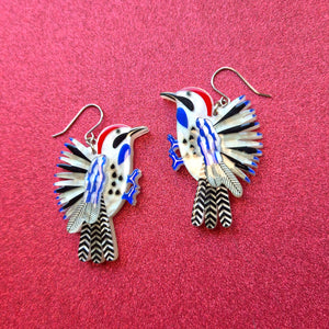 Wondrous Woodpecker Drop Earrings by Erstwilder